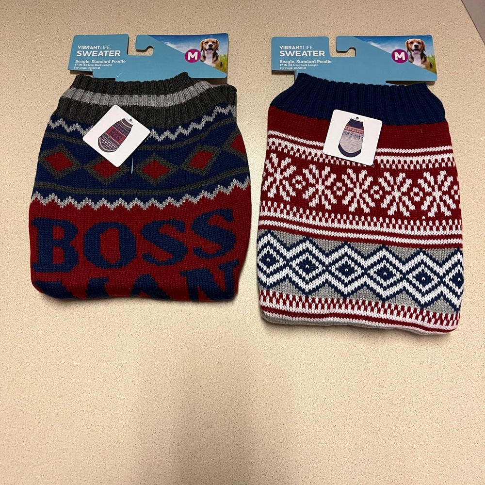 Dog sweaters size Medium